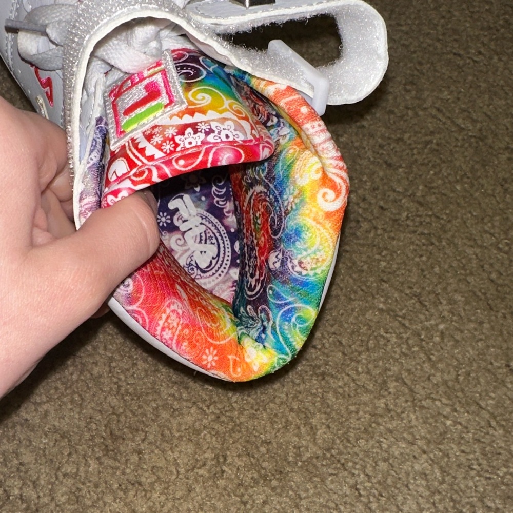 Fila White Sneakers with Rainbow Accents - Picture 6 of 7
